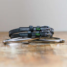 ManeJane Pickles Spur Straps Spur Straps — black leather, non-stretch, hero image for English riders.