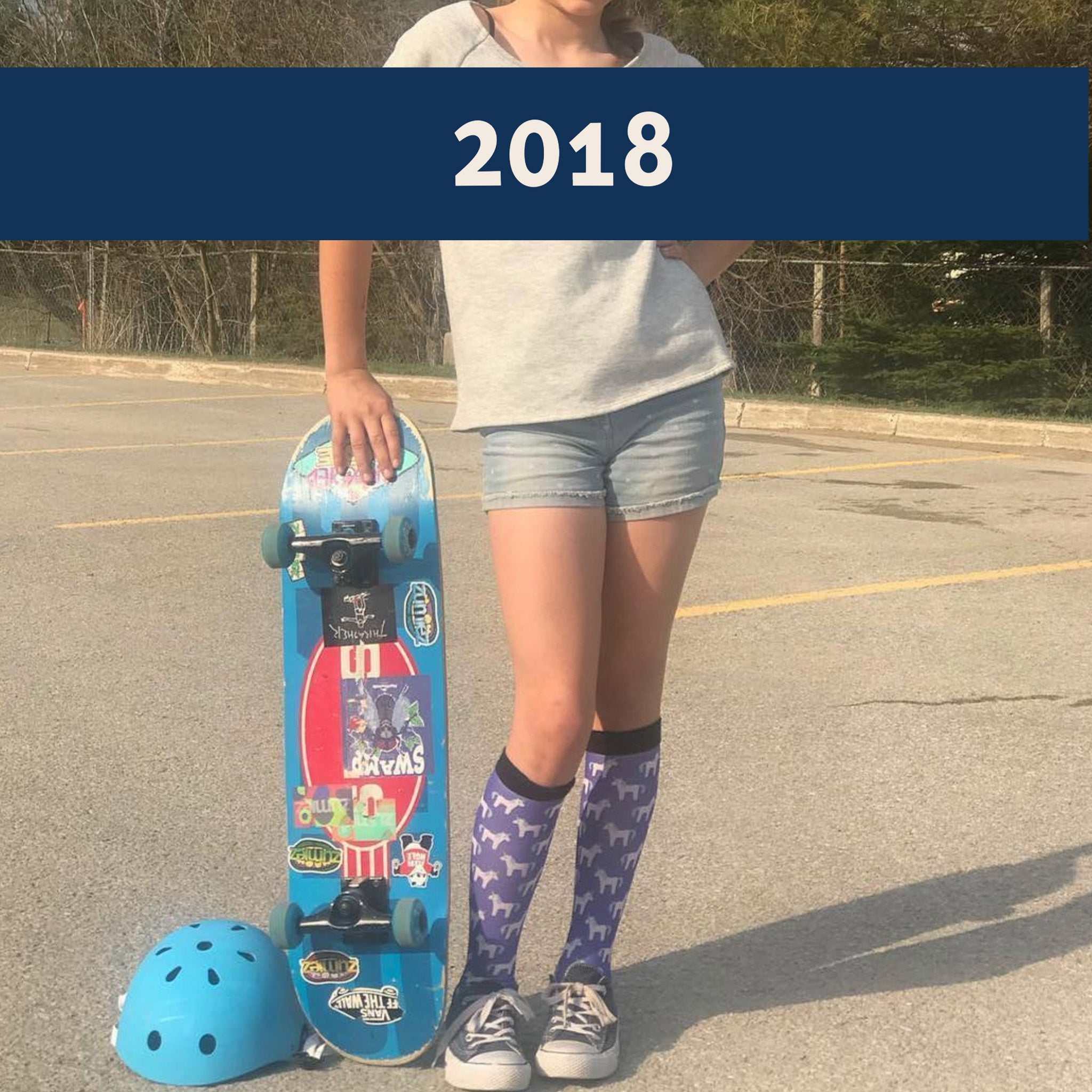 Limited edition Ice Ice Unicorn 2018 boot socks with unicorn graphic and frosty design