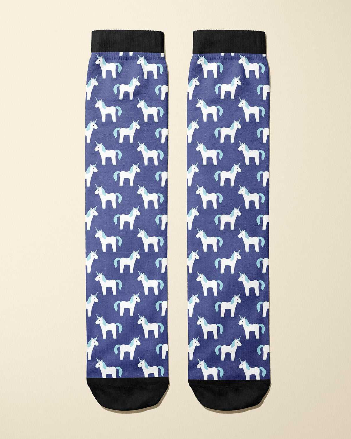 Limited edition Ice Ice Unicorn 2018 boot socks with unicorn graphic and frost design