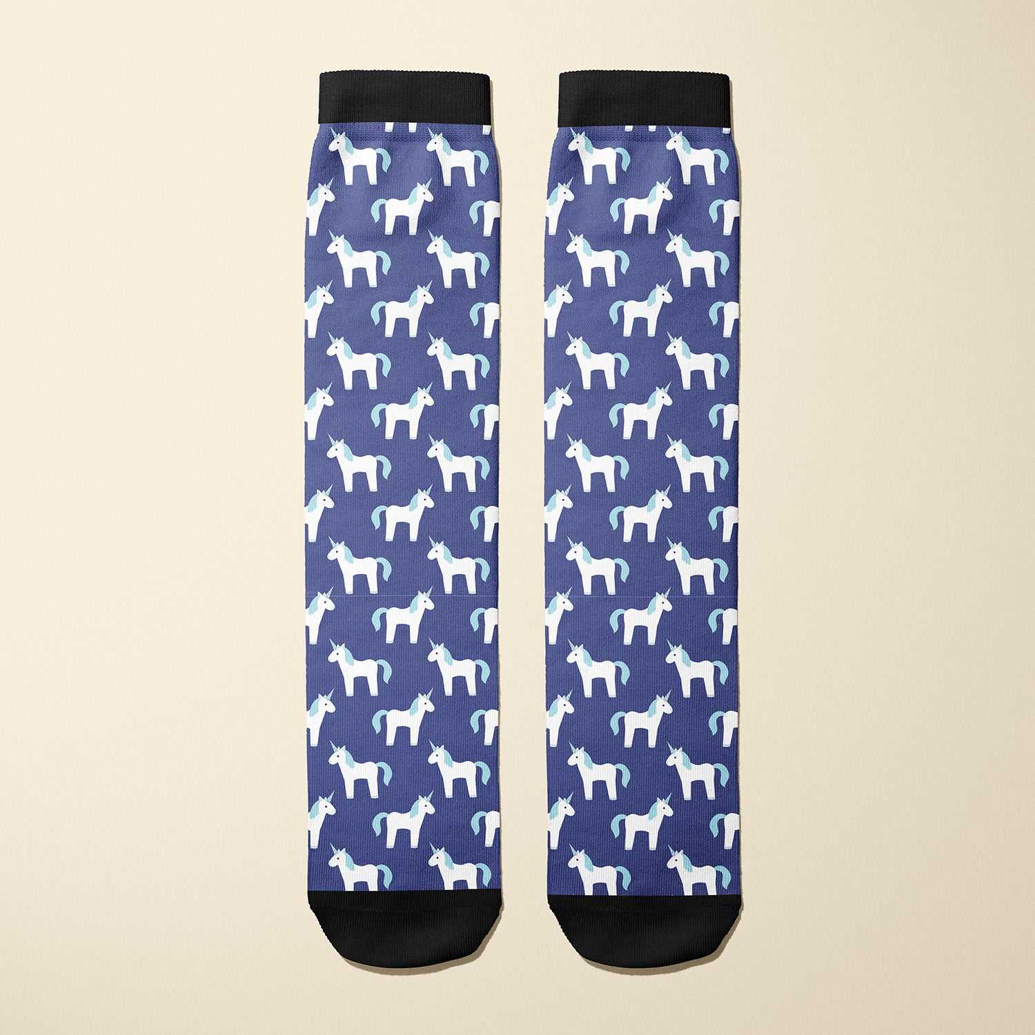 Limited edition Ice Ice Unicorn 2018 boot socks with unicorn graphic and frost design