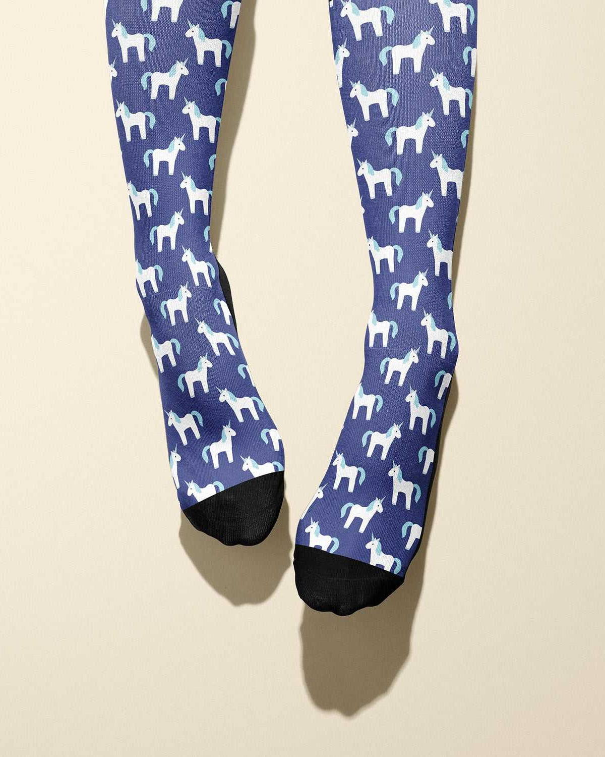 Limited edition Ice Ice Unicorn 2018 boot socks with unicorn graphic and icy design