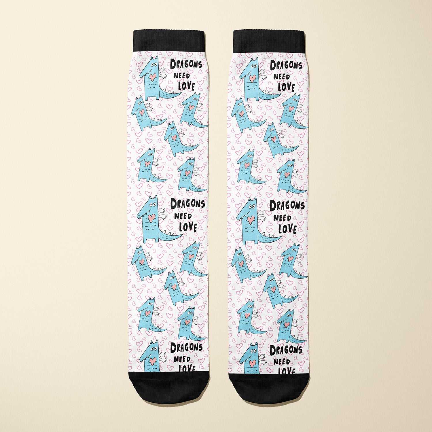 Limited edition Dragons Need Love 2021 boot socks for equestrians, soft and stretchy, made in the USA