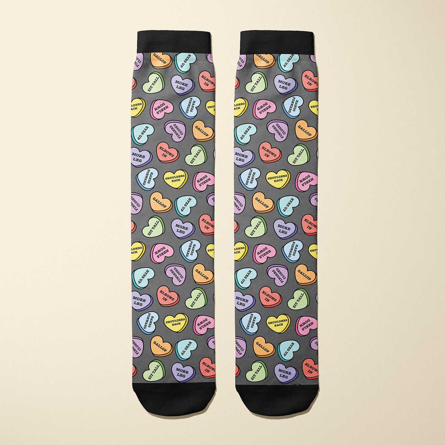 Limited edition 2025 Doing All The Things boot socks with motivational riding reminders