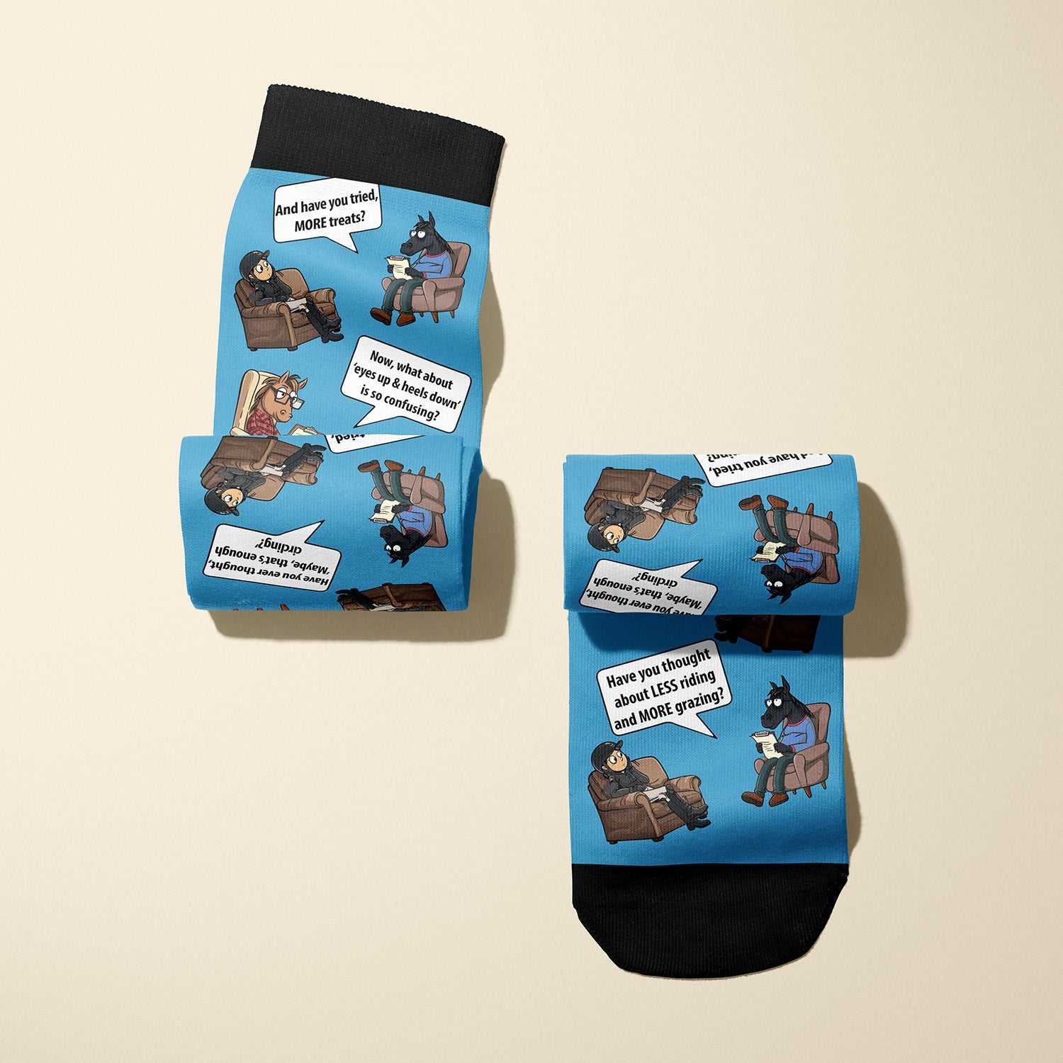 Limited edition 2025 horse therapy boot socks made in USA, soft and stretchy for equestrians