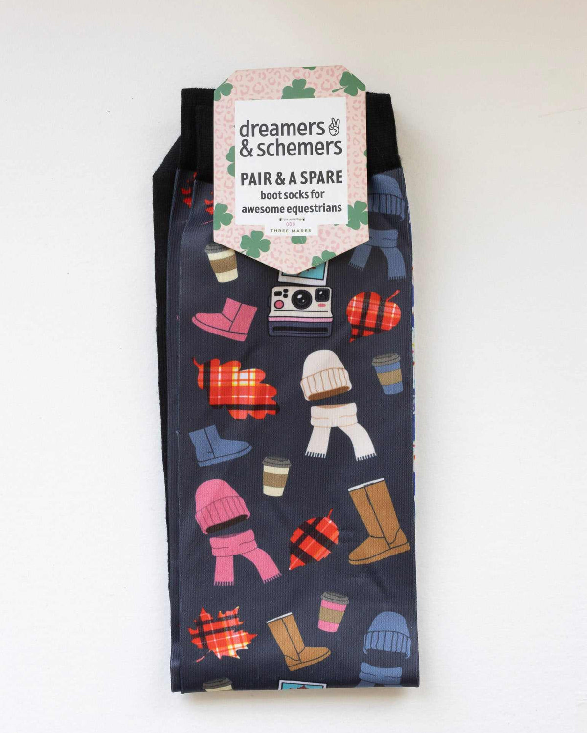 Sept Starter Pack Pair & a Spare equestrian boot socks in their header card, by Dreamers & Schemers