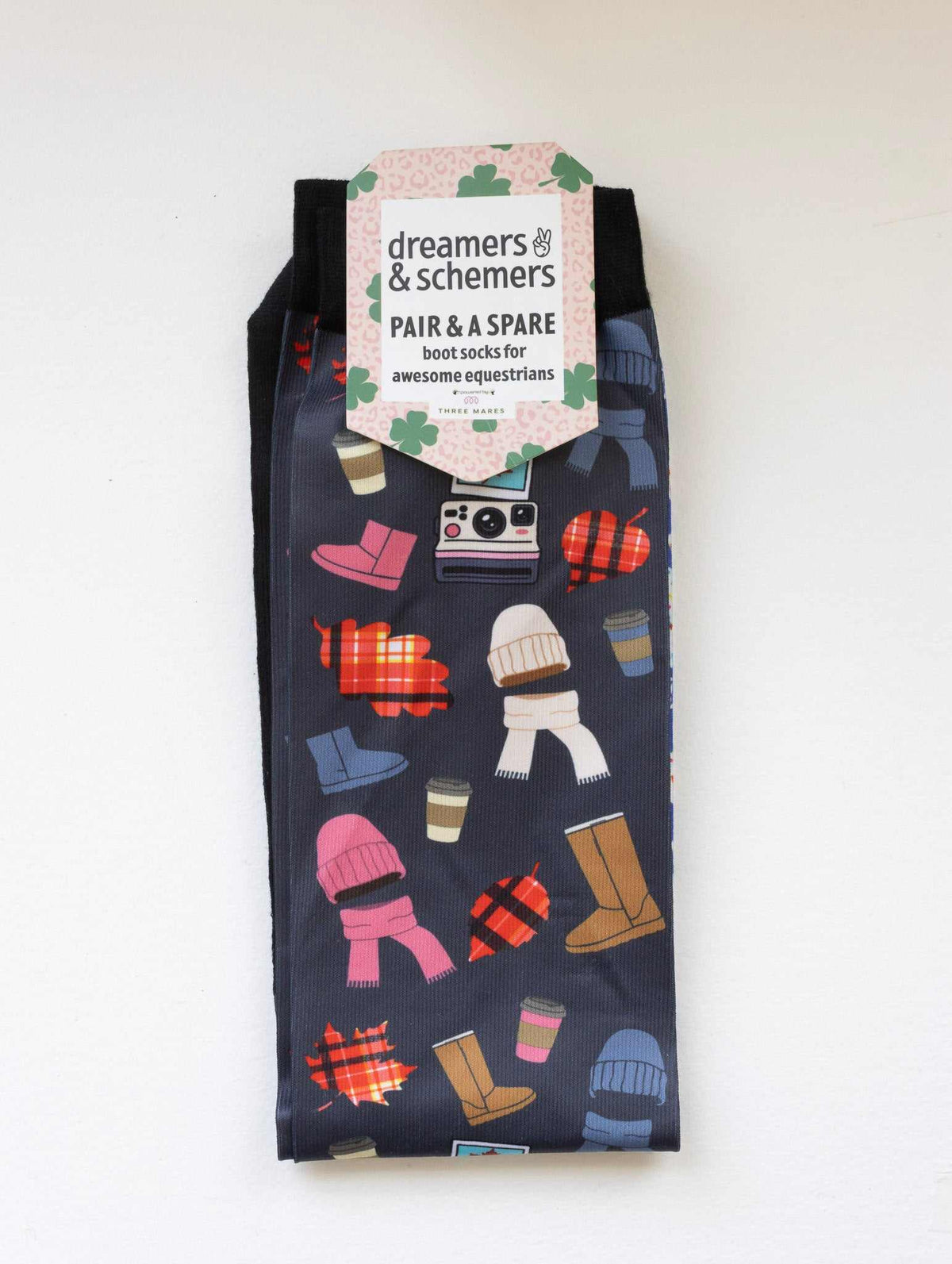 Sept Starter Pack Pair & a Spare equestrian boot socks in their header card, by Dreamers & Schemers