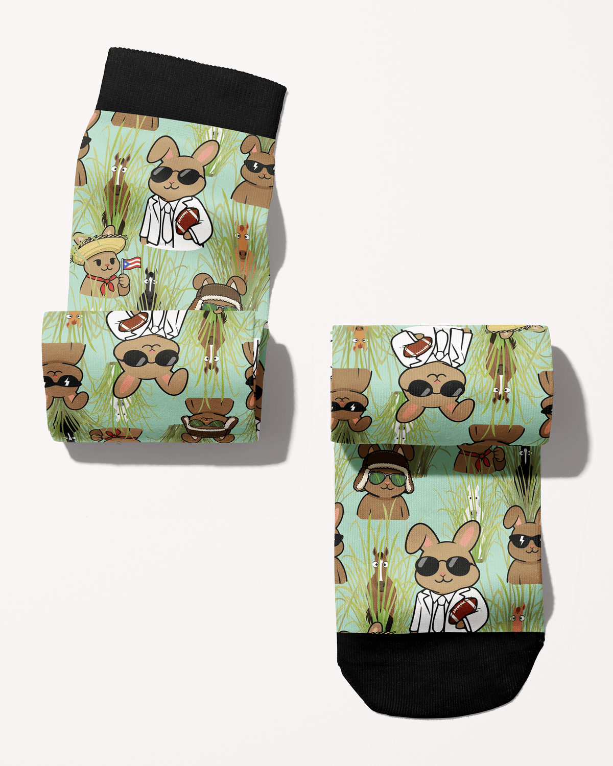 Bad Bunny Socks limited edition equestrian boot socks, additional product view