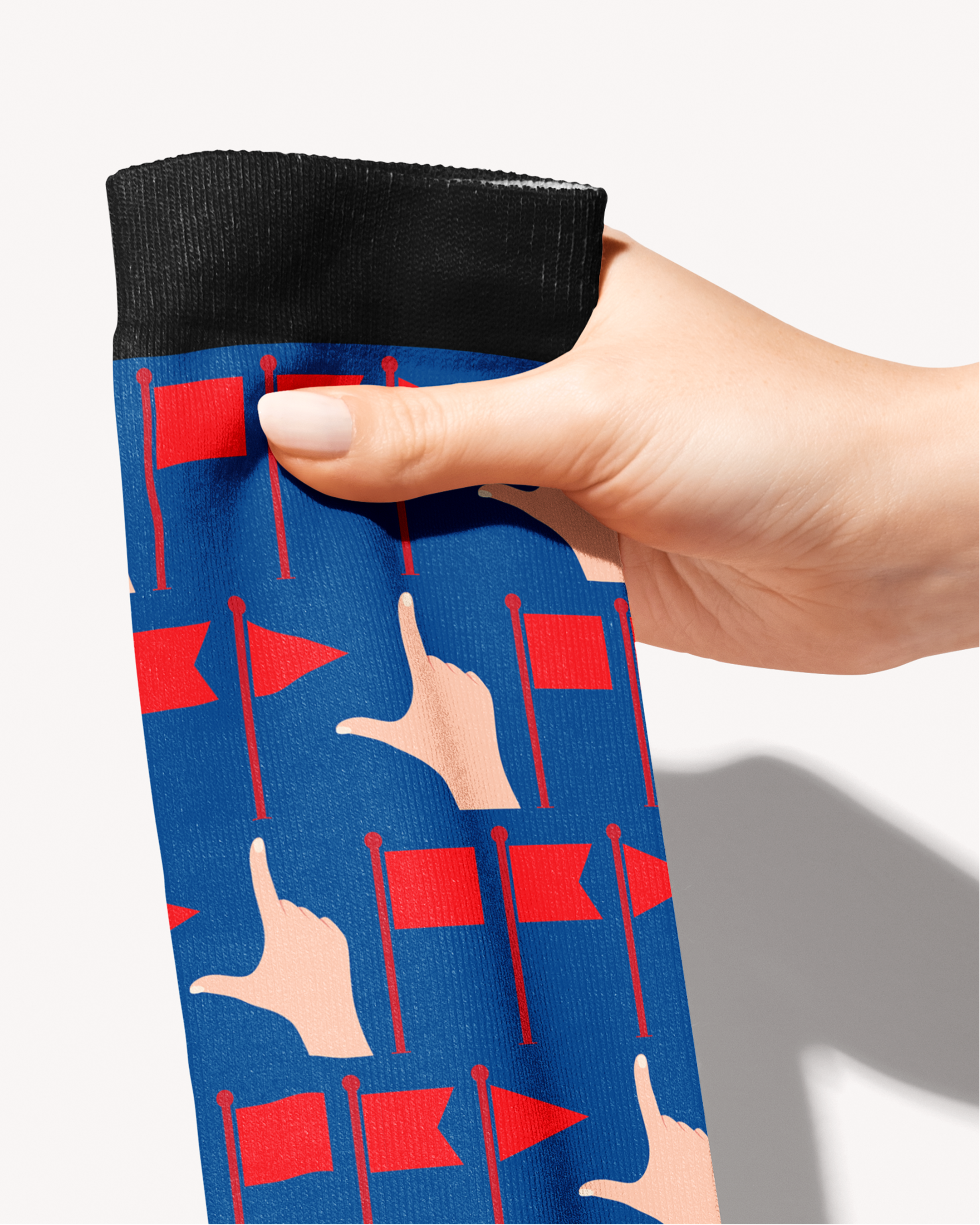 Limited Edition Insanity in the Middle Boot Socks made in USA, one pair, print to order, cotton blend, no returns