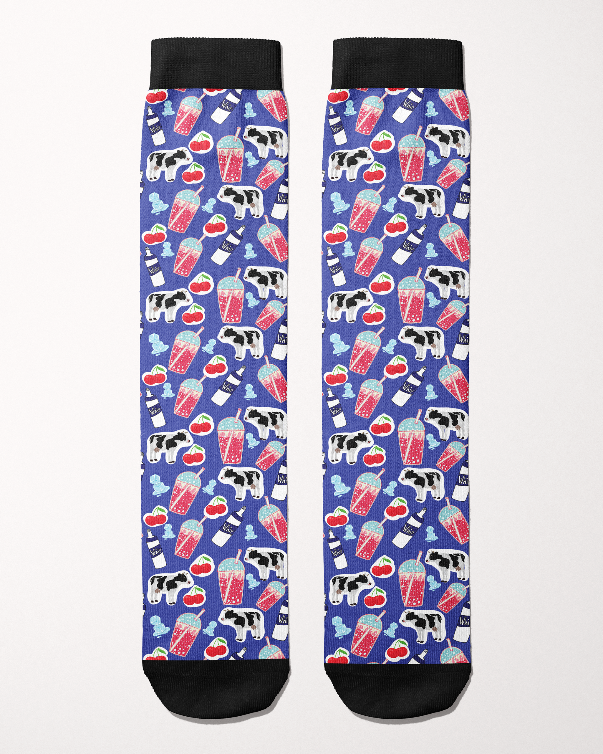 Limited Edition Dirty Soda Boot Socks made in USA, print-to-order unique design