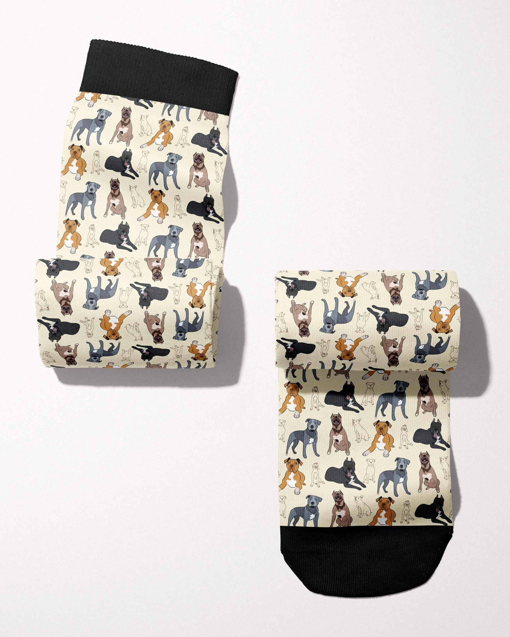 Lab Mix secret limited edition boot socks featuring labrador mix dog, alternate angle, by Dreamers & Schemers