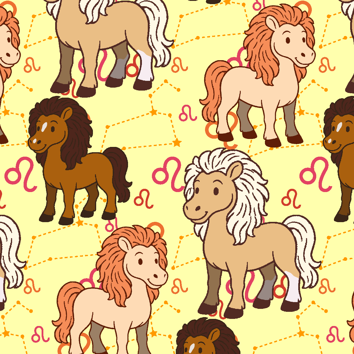 Leo zodiac-themed riding boot socks with cartoon lions and star constellations pattern