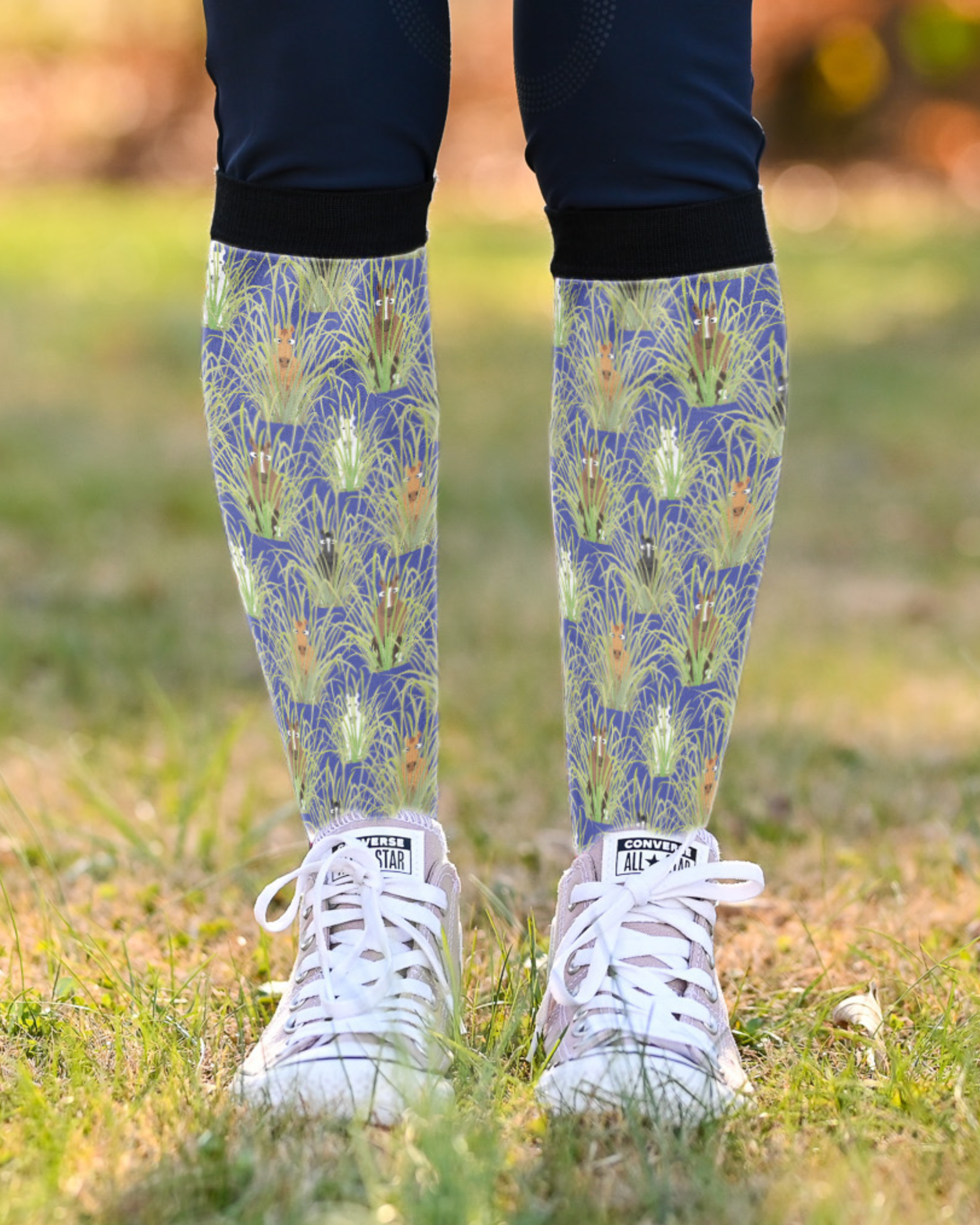 Limited Edition Side Hustle boot socks by Dreamers & Schemers, handmade and one-size-fits-most