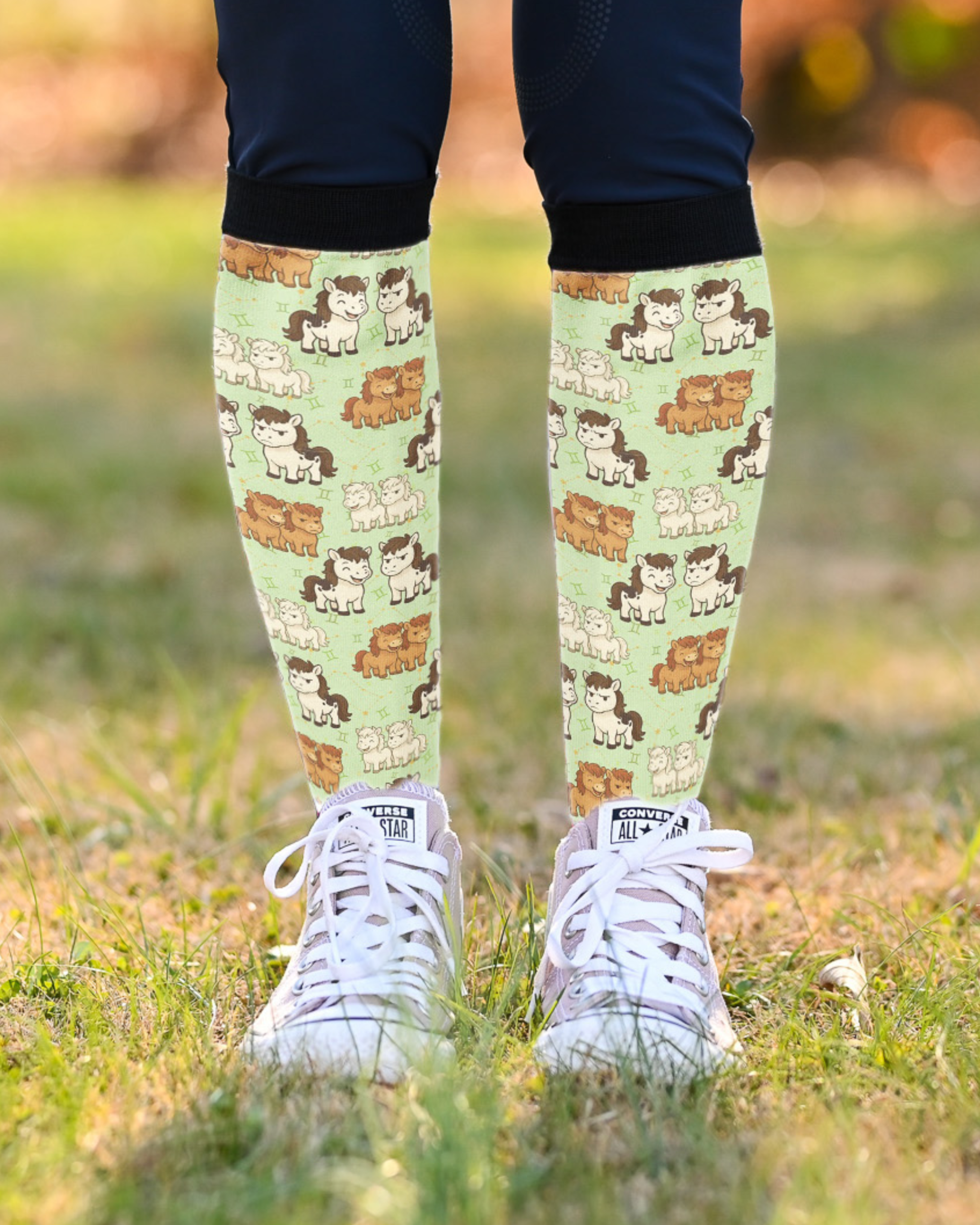 : Gemini Zodiac limited edition equestrian boot socks, by Dreamers & Schemers