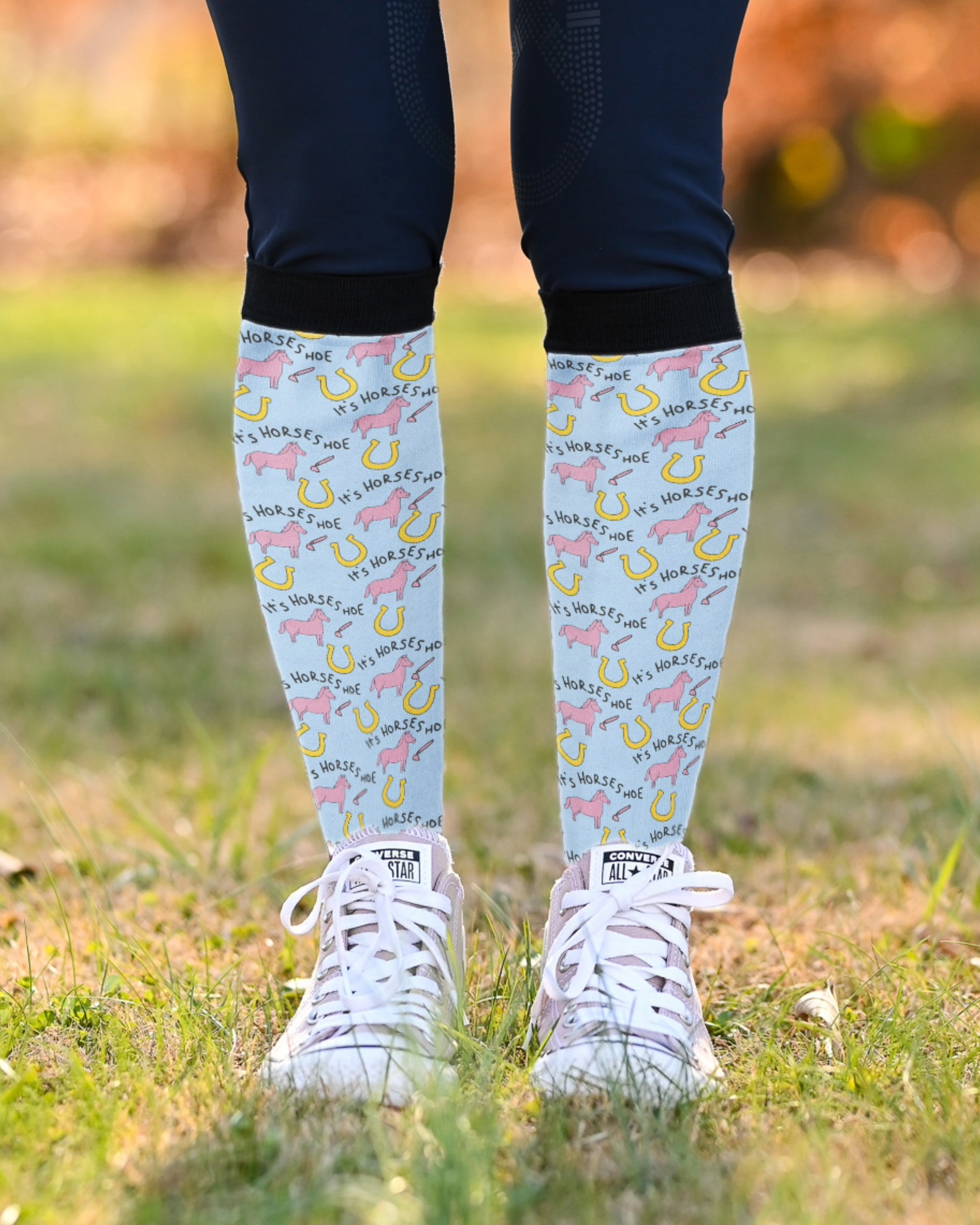 Limited Edition It's HorsesHoe! boot socks with exclusive craftsmanship
