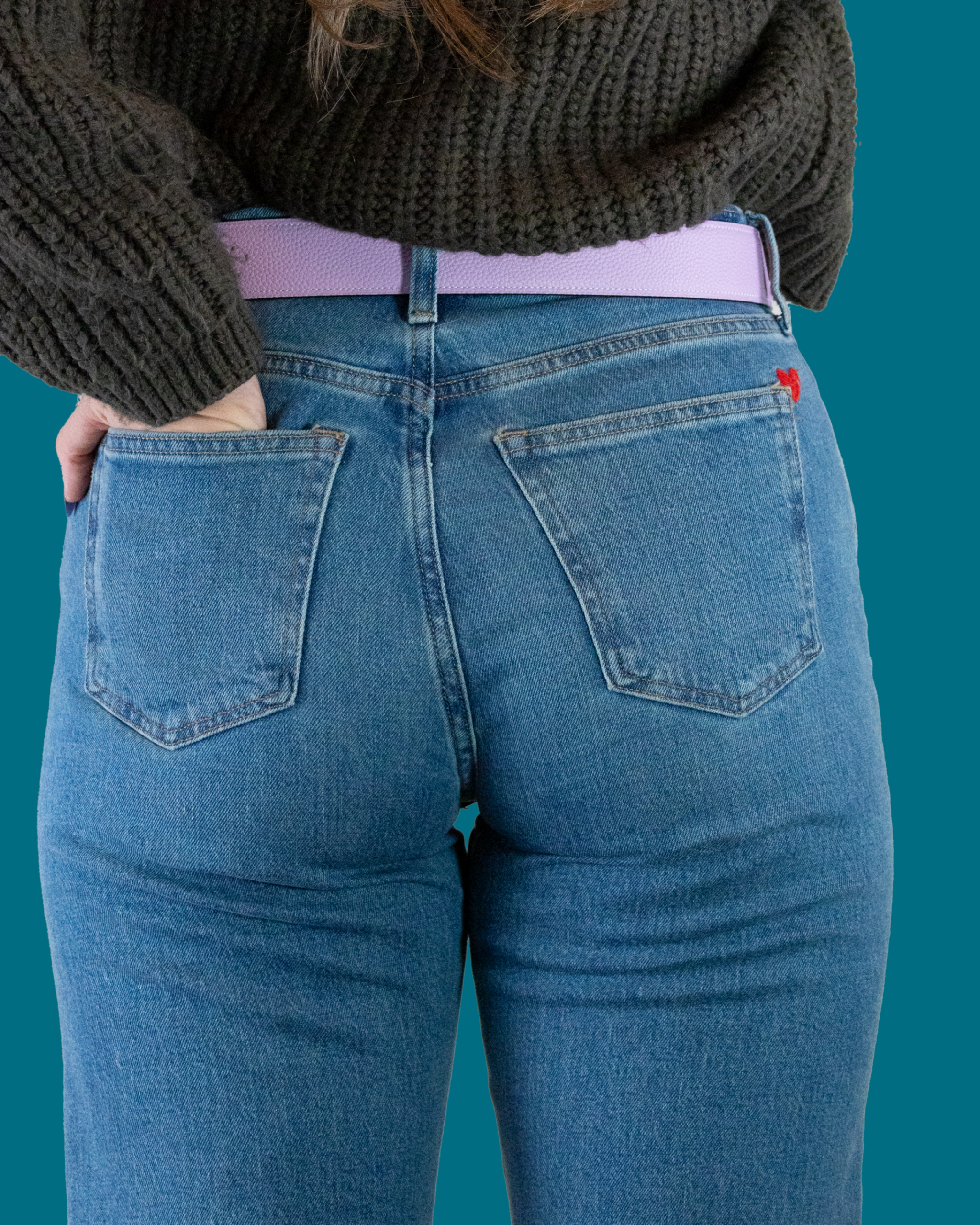 Chocolate and lavender reversible leather belt strap by ManeJane with clean lines and premium craftsmanship