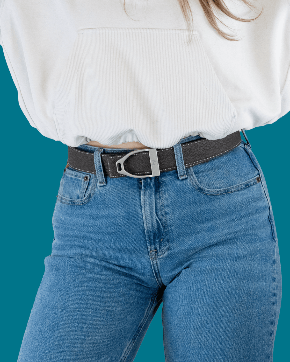 Chocolate and lavender reversible leather belt strap with clean lines and premium craftsmanship