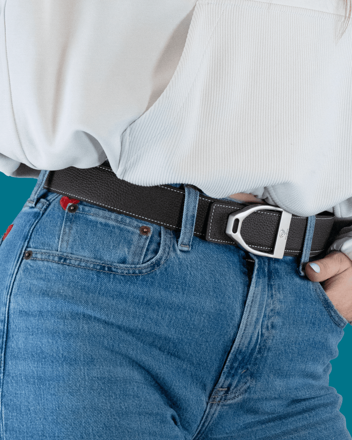 Chocolate and lavender reversible leather belt strap with clean lines and premium craftsmanship