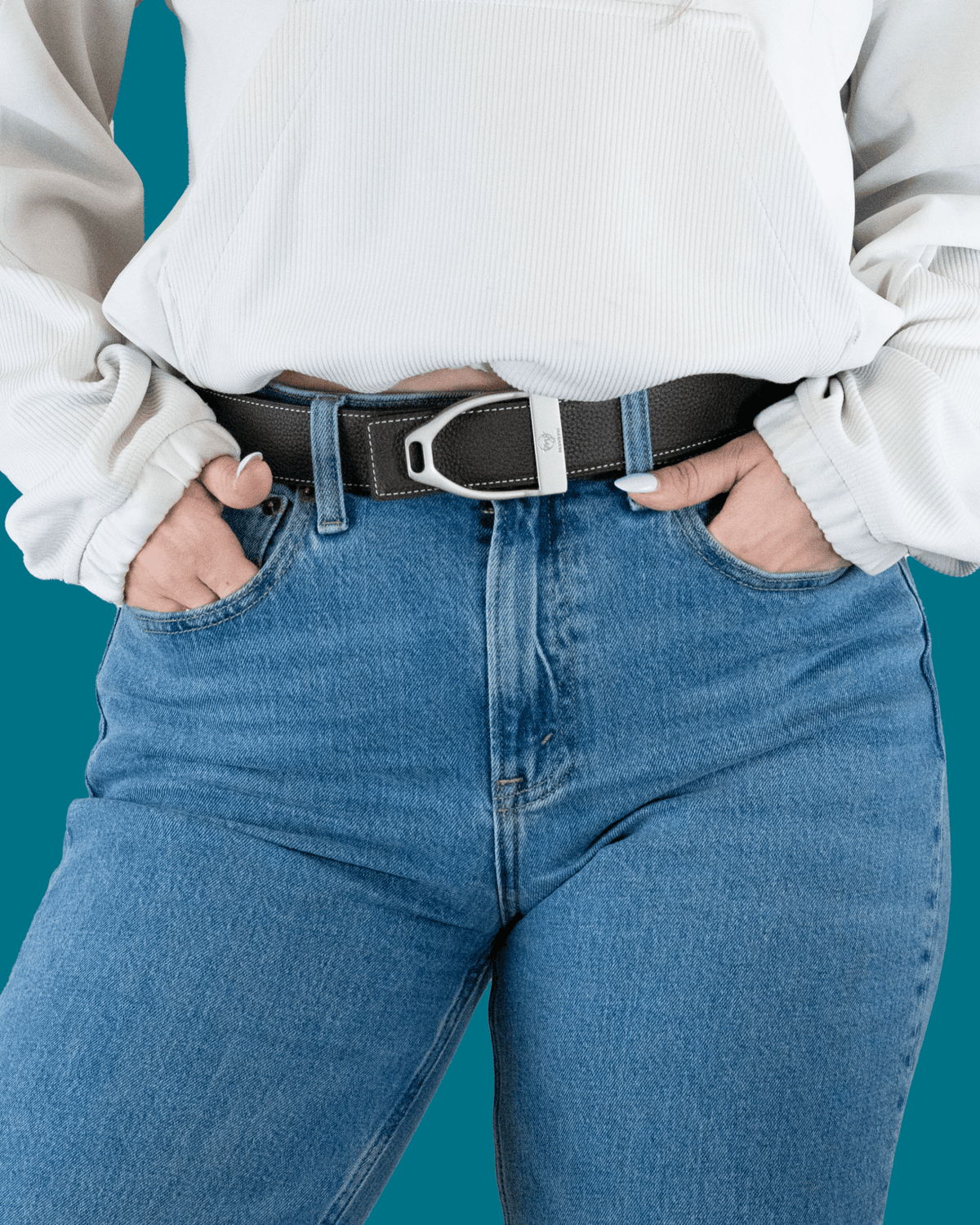 Chocolate and lavender reversible leather belt strap by ManeJane with clean lines and premium quality
