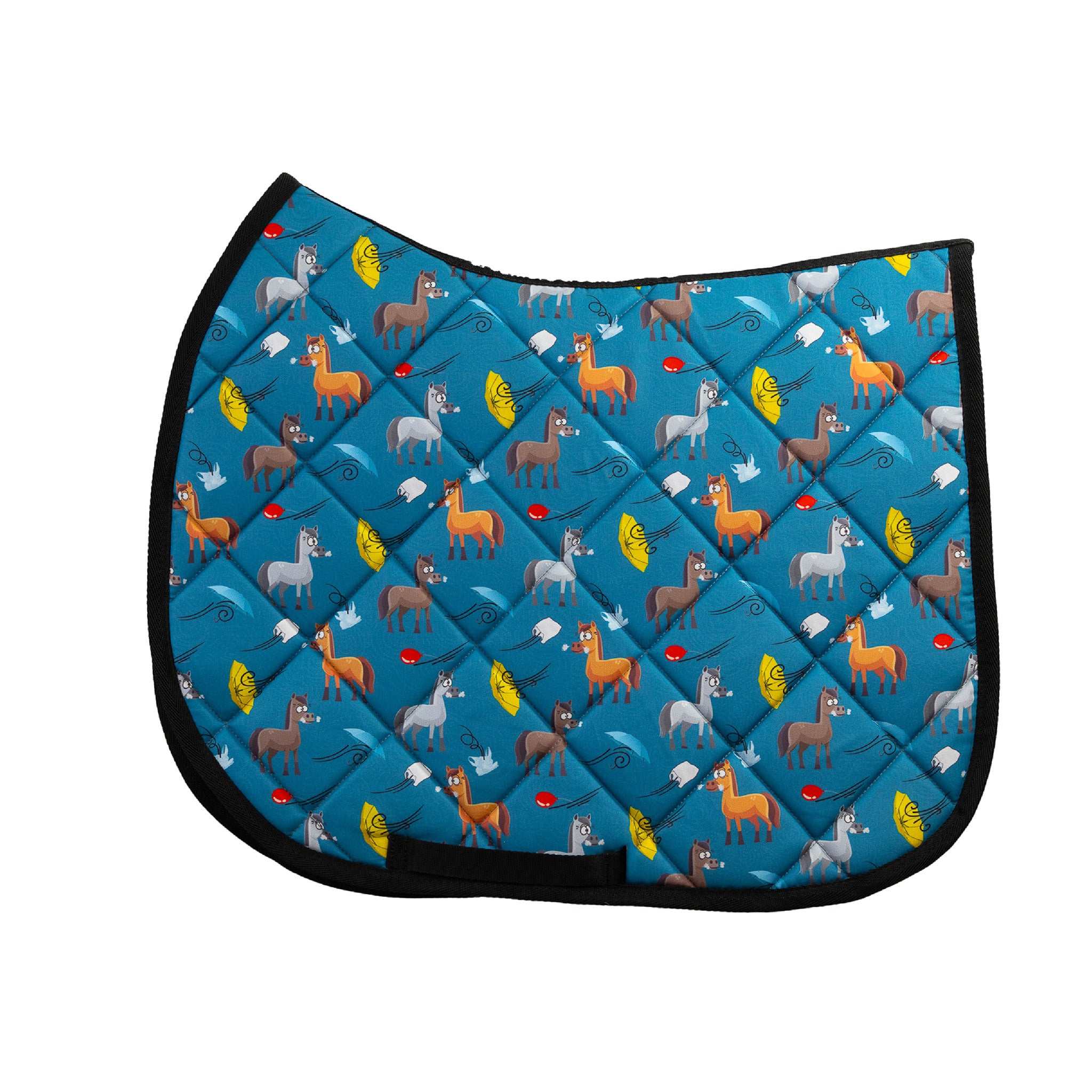 Spring Scaries Saddle Pad by Dreamers & Schemers full size with cushy quilting and stylish pattern