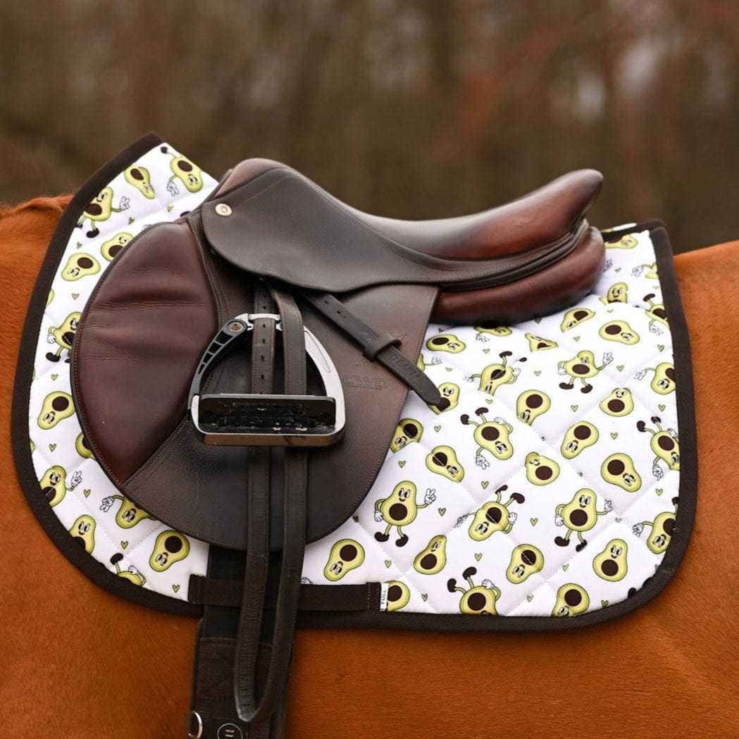 Dreamers & Schemers DERP Avo Nice Day Saddle Pad – patterned saddle pad, equestrian gift, horseback riding gear from Dreamers & Schemers Saddle Pads