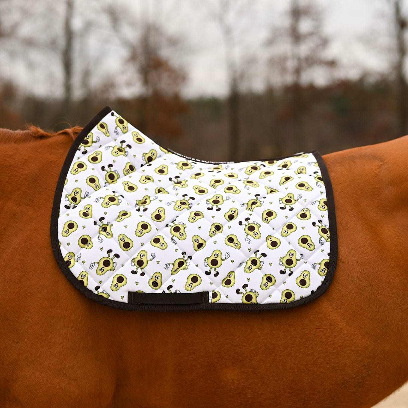 Dreamers & Schemers DERP Avo Nice Day Saddle Pad – patterned saddle pad, equestrian gift, horseback riding gear from Dreamers & Schemers Saddle Pads