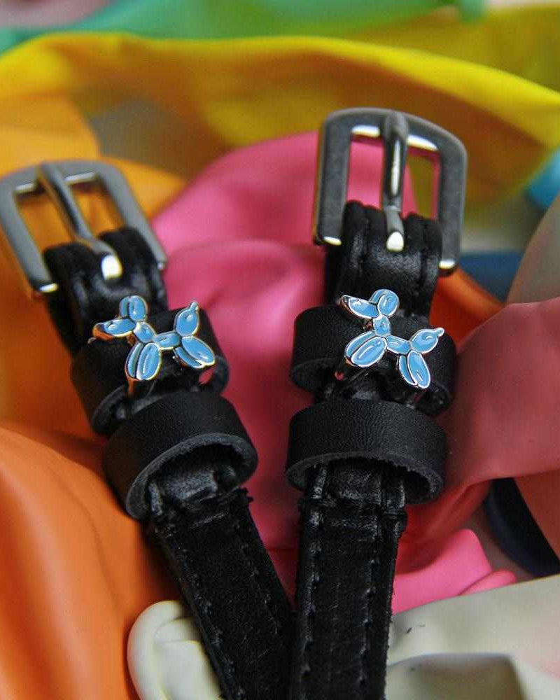 Black Leather Straps ManeJane Black Spur Straps Balloon Puppy Spur Straps equestrian boot socks boot socks thin socks riding socks pattern socks tall socks funny socks knee high socks horse socks horse show socks