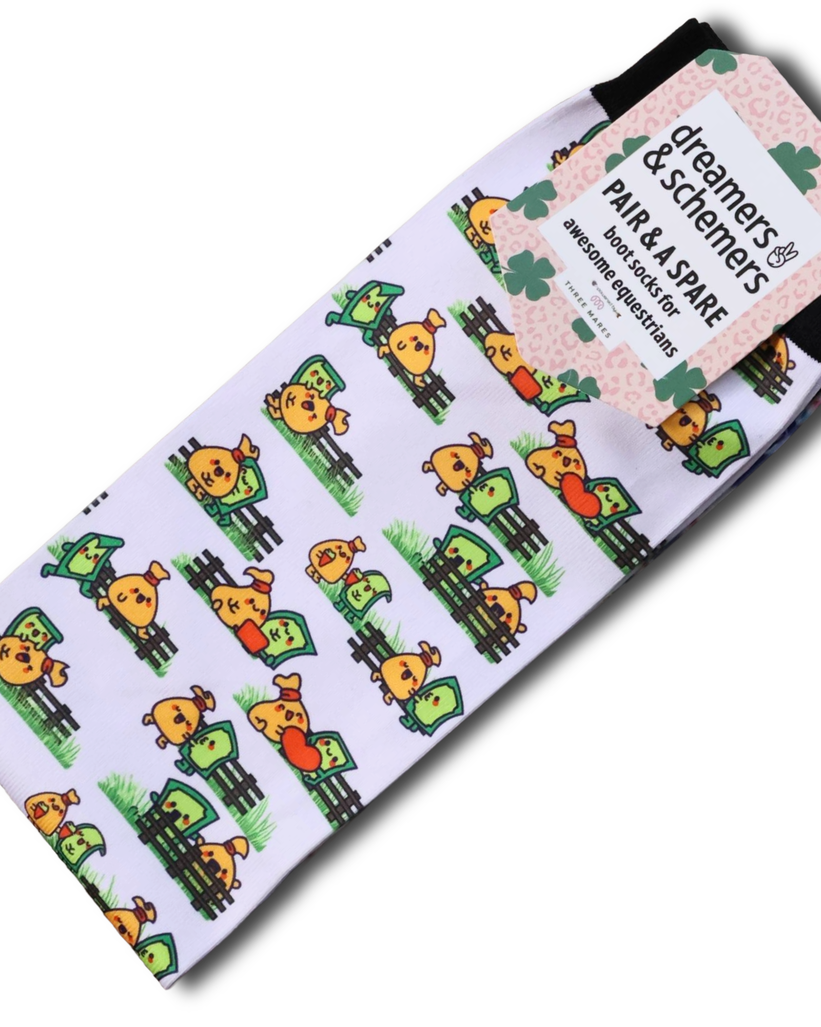 Bank Account Pair & a Spare equestrian boot socks with money cash print, by Dreamers & Schemers