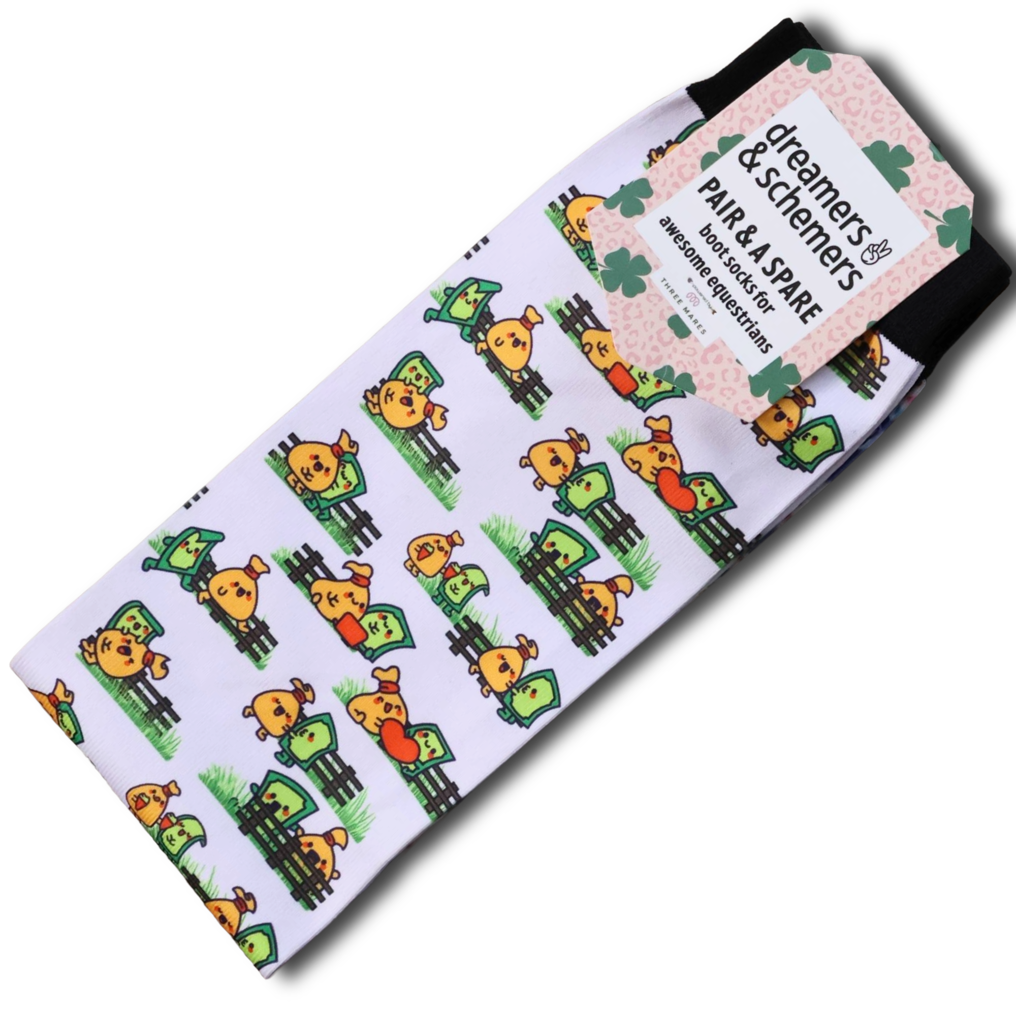 Bank Account Pair & a Spare equestrian boot socks with money cash print, by Dreamers & Schemers