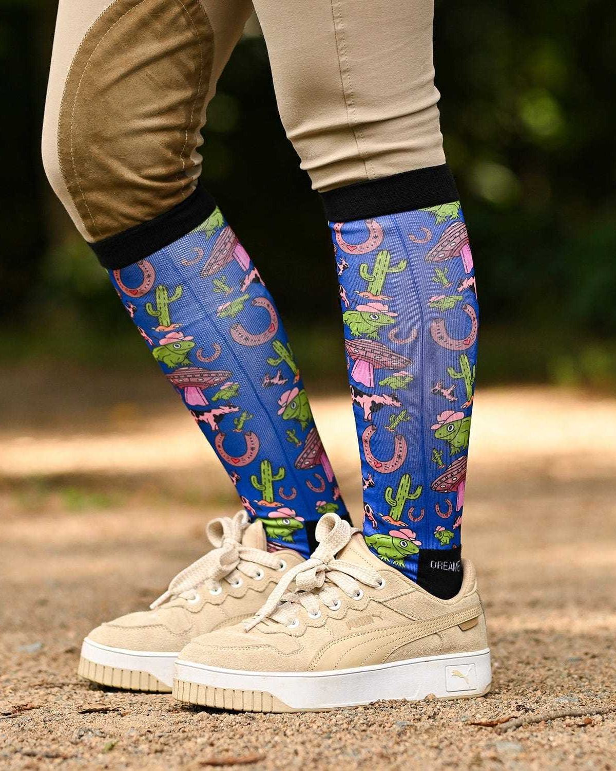 dreamers & schemers Pair & A Spare Beam Me Up Pair & a Spare Socks equestrian boot socks boot socks thin socks riding socks pattern socks tall socks funny socks knee high socks horse socks horse show socks