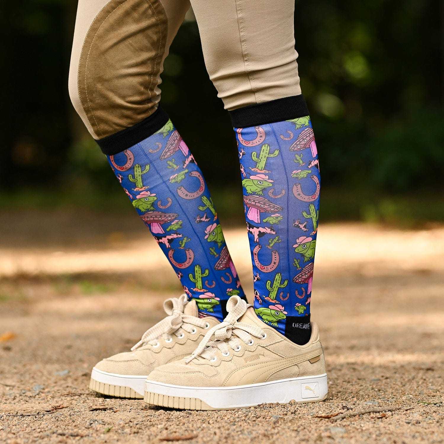 dreamers & schemers Pair & A Spare Beam Me Up Pair & a Spare Socks equestrian boot socks boot socks thin socks riding socks pattern socks tall socks funny socks knee high socks horse socks horse show socks