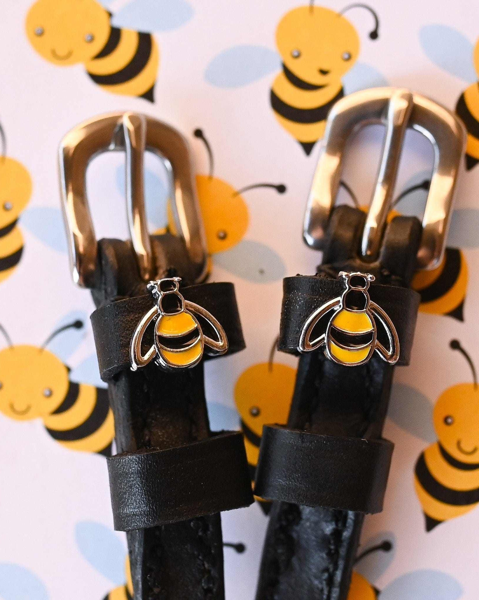 ManeJane Spur Straps 17 inch (adult) Bee Spur Straps equestrian boot socks boot socks thin socks riding socks pattern socks tall socks funny socks knee high socks horse socks horse show socks