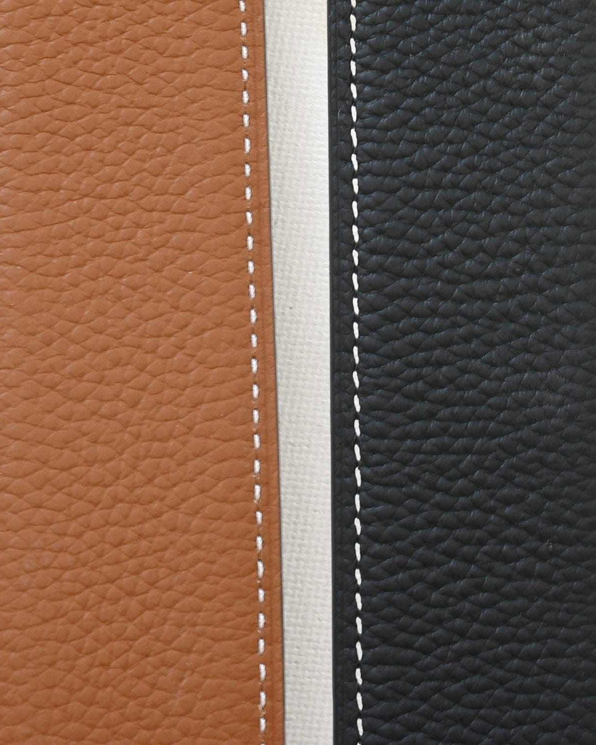 ManeJane Black/Chestnut Reversible Leather Belt Strap reversible leather belt, additional view, equestrian accessory by Dreamers & Schemers