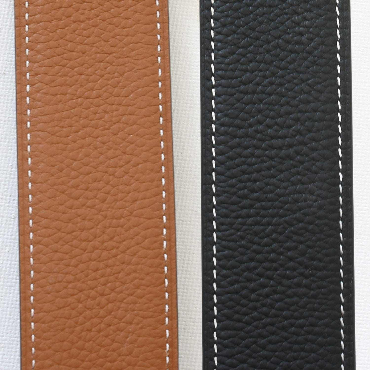 ManeJane Black/Chestnut Reversible Leather Belt Strap reversible leather belt, additional view, equestrian accessory by Dreamers & Schemers