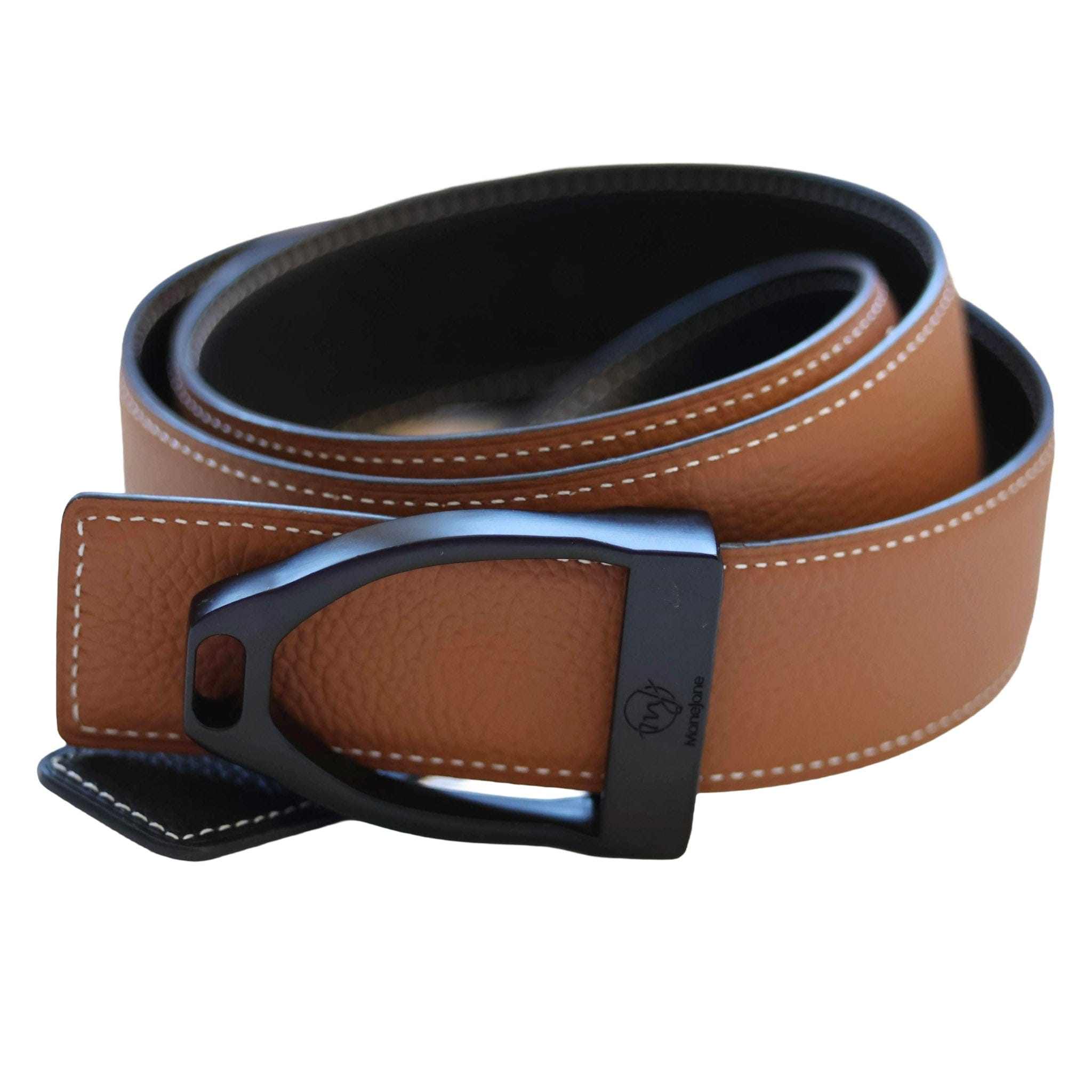 Chestnut and black reversible equestrian belt with stirrup buckle from Accessories Equestrian Bundle