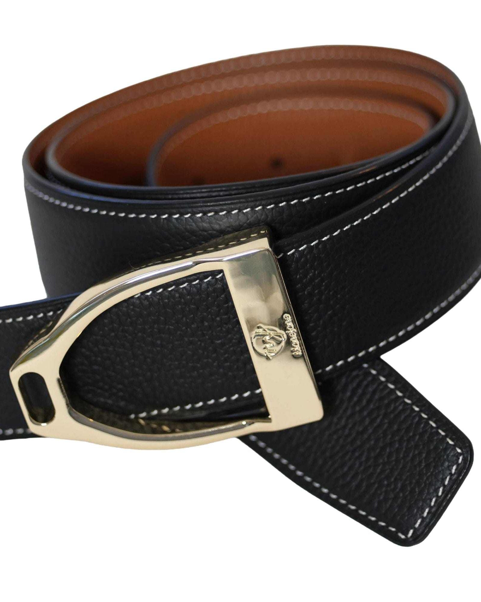 ManeJane Belt Black/Chestnut Reversible Leather Belt Strap equestrian boot socks boot socks thin socks riding socks pattern socks tall socks funny socks knee high socks horse socks horse show socks