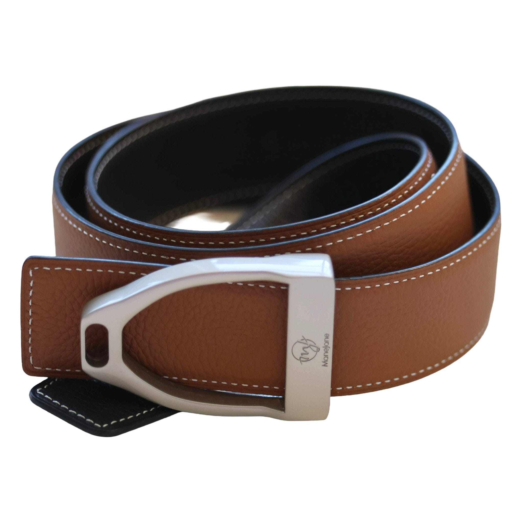 Brown and black reversible equestrian belt with stirrup buckle from Accessories Equestrian Bundle