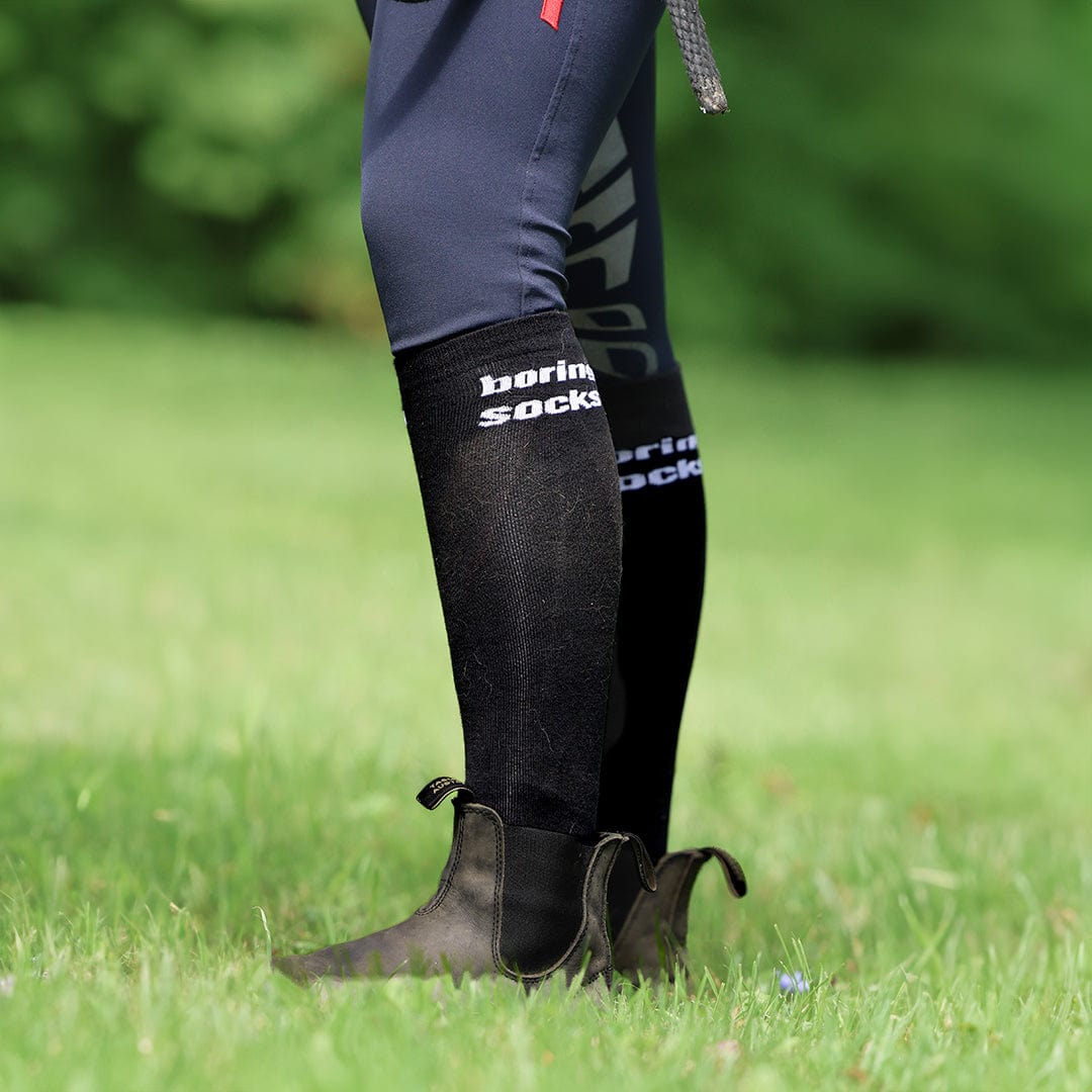 dreamers & schemers Knit Socks Boring Boot Socks equestrian boot socks boot socks thin socks riding socks pattern socks tall socks funny socks knee high socks horse socks horse show socks
