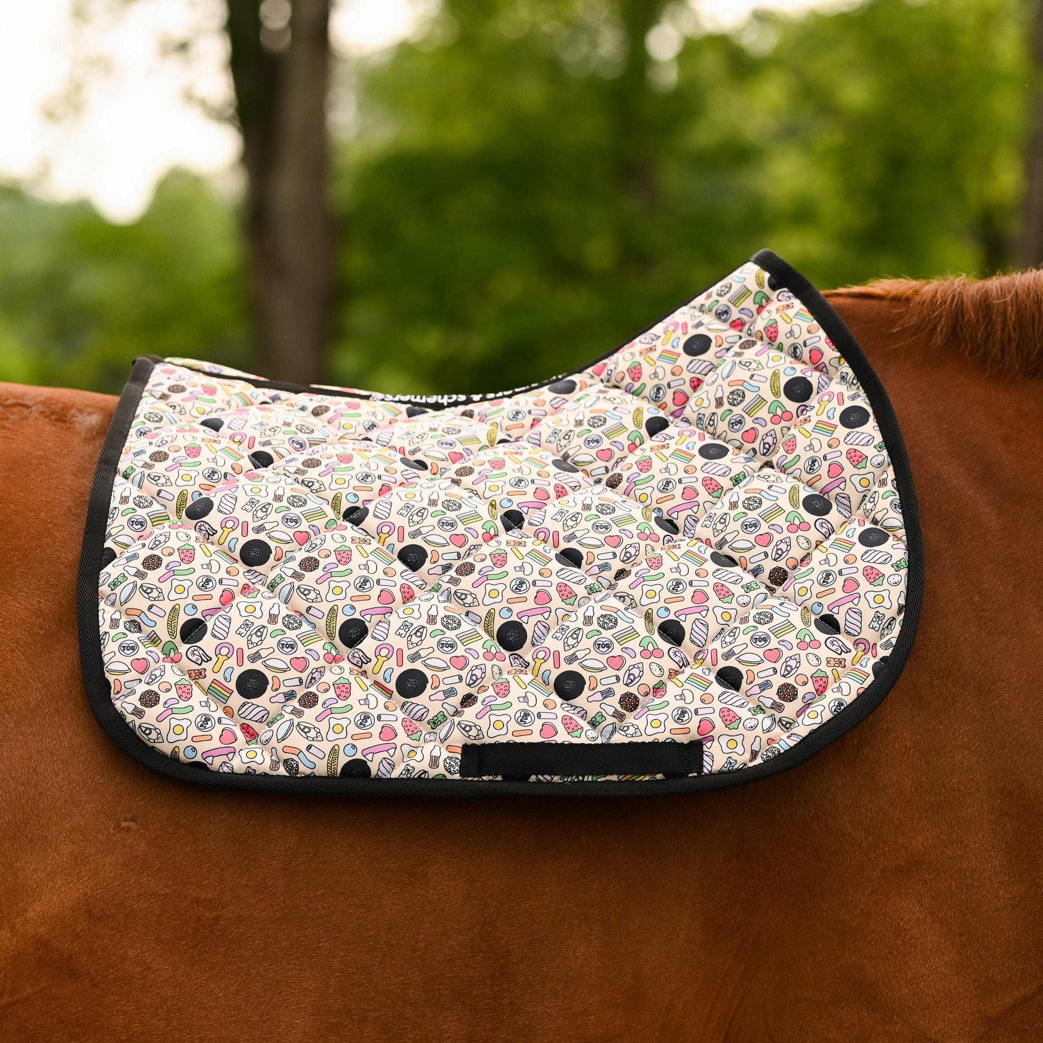 Dreamers & Schemers Brain Candy Saddle Pad – patterned saddle pad, equestrian gift, horseback riding gear from Dreamers & Schemers Saddle Pads