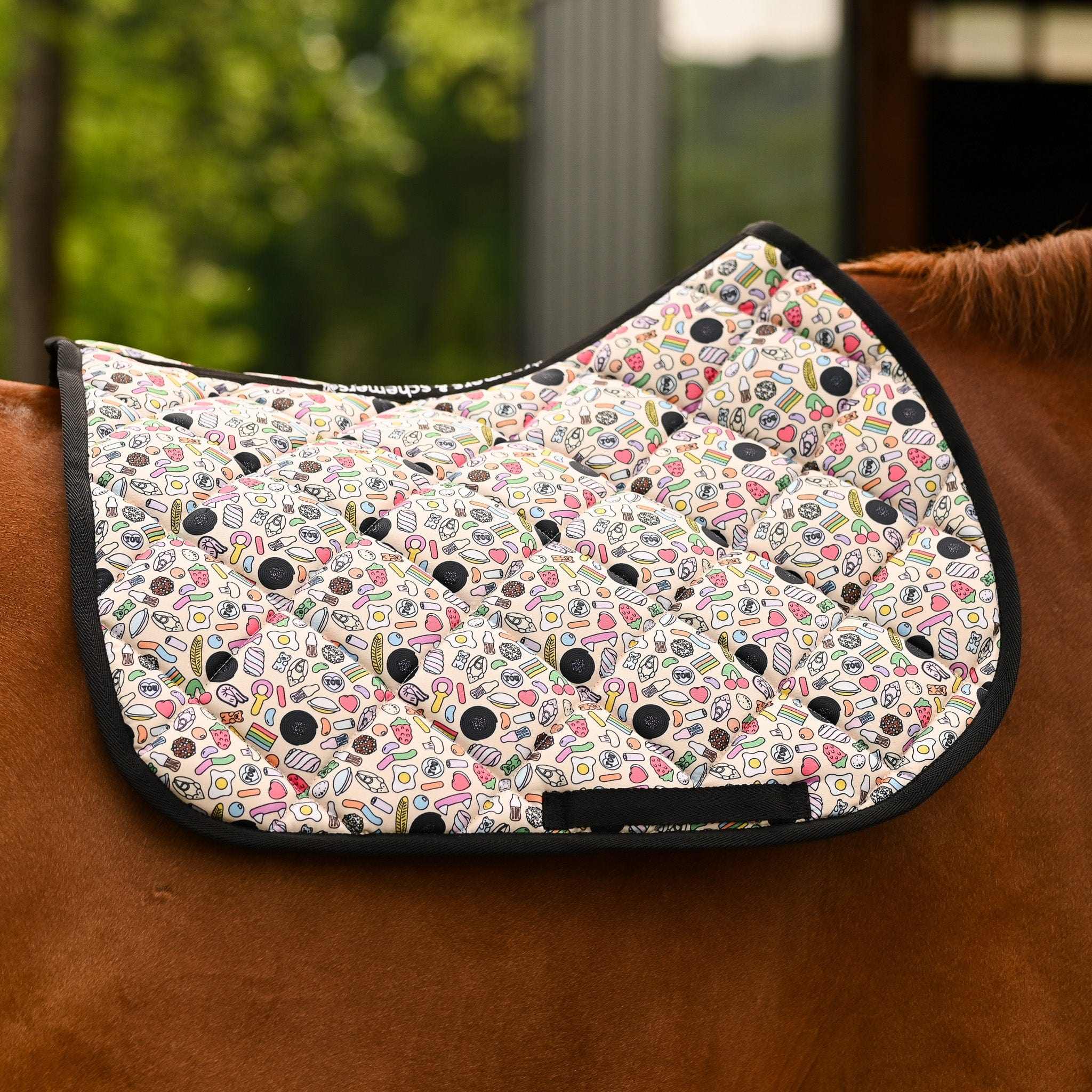 Dreamers & Schemers Brain Candy Saddle Pad – patterned saddle pad, equestrian gift, horseback riding gear from Dreamers & Schemers Saddle Pads