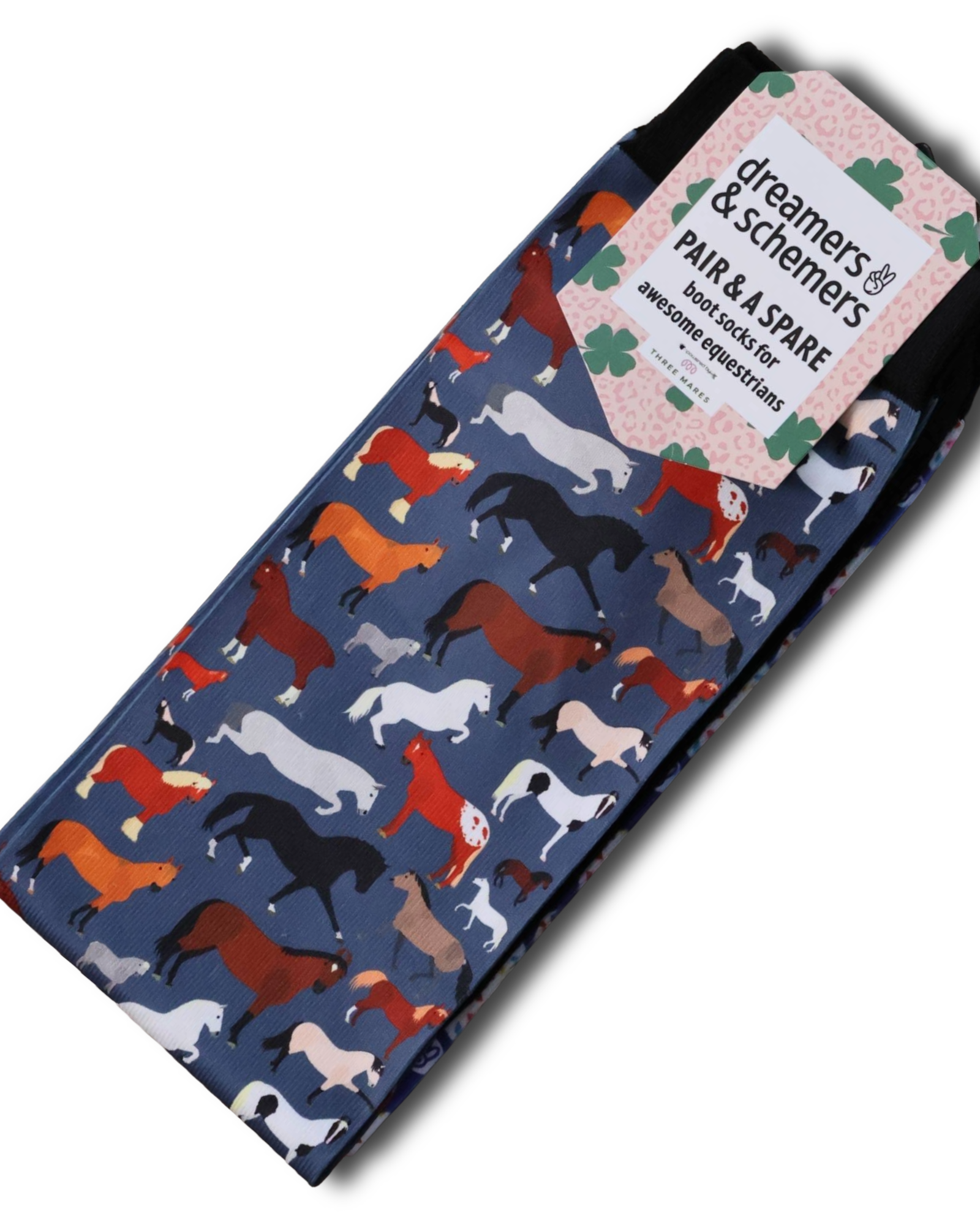 Breeds of the World Pair & a Spare equestrian boot socks, by Dreamers & Schemers
