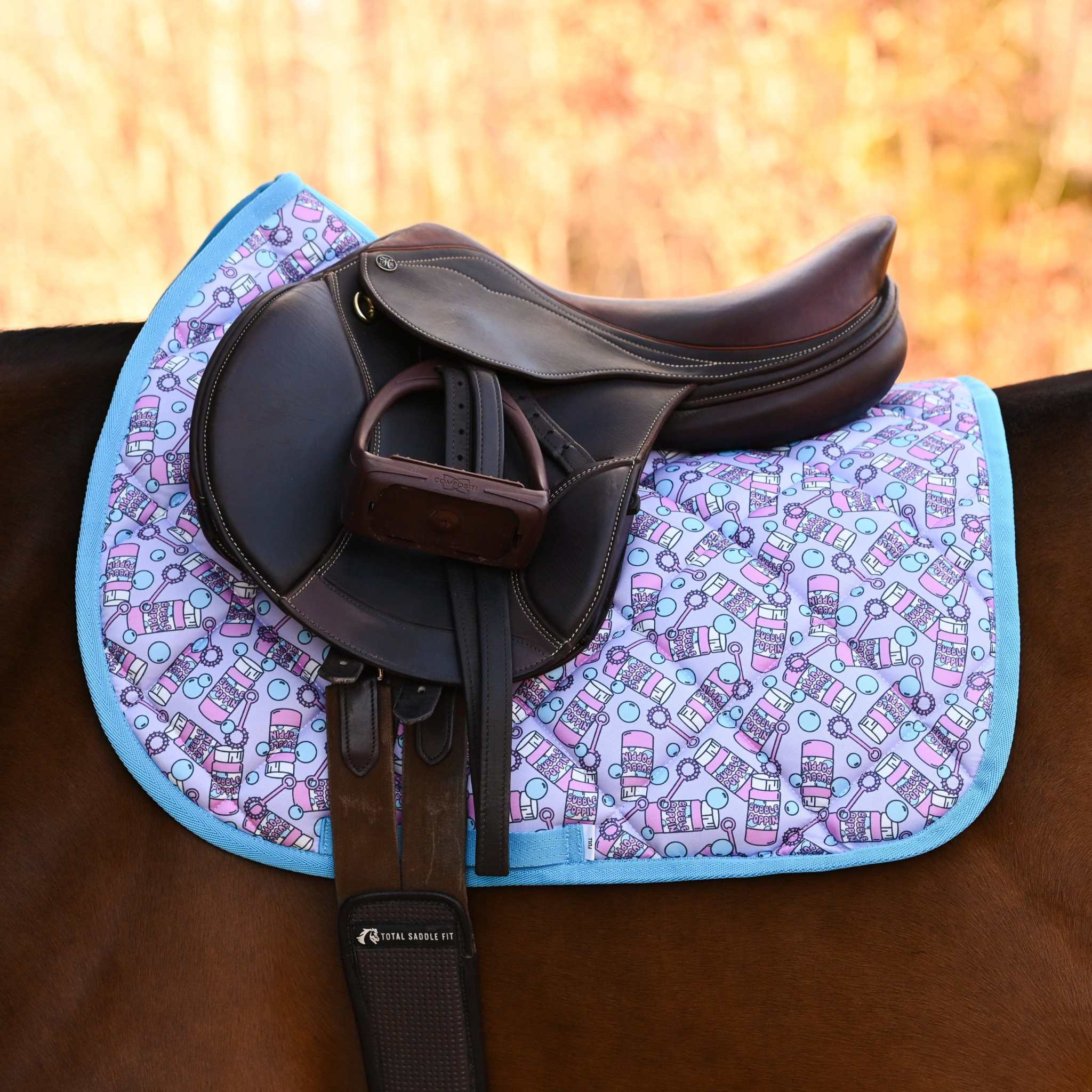 Dreamers & Schemers Bubble Rap Saddle Pad – patterned saddle pad, equestrian gift, horseback riding gear from Dreamers & Schemers Saddle Pads
