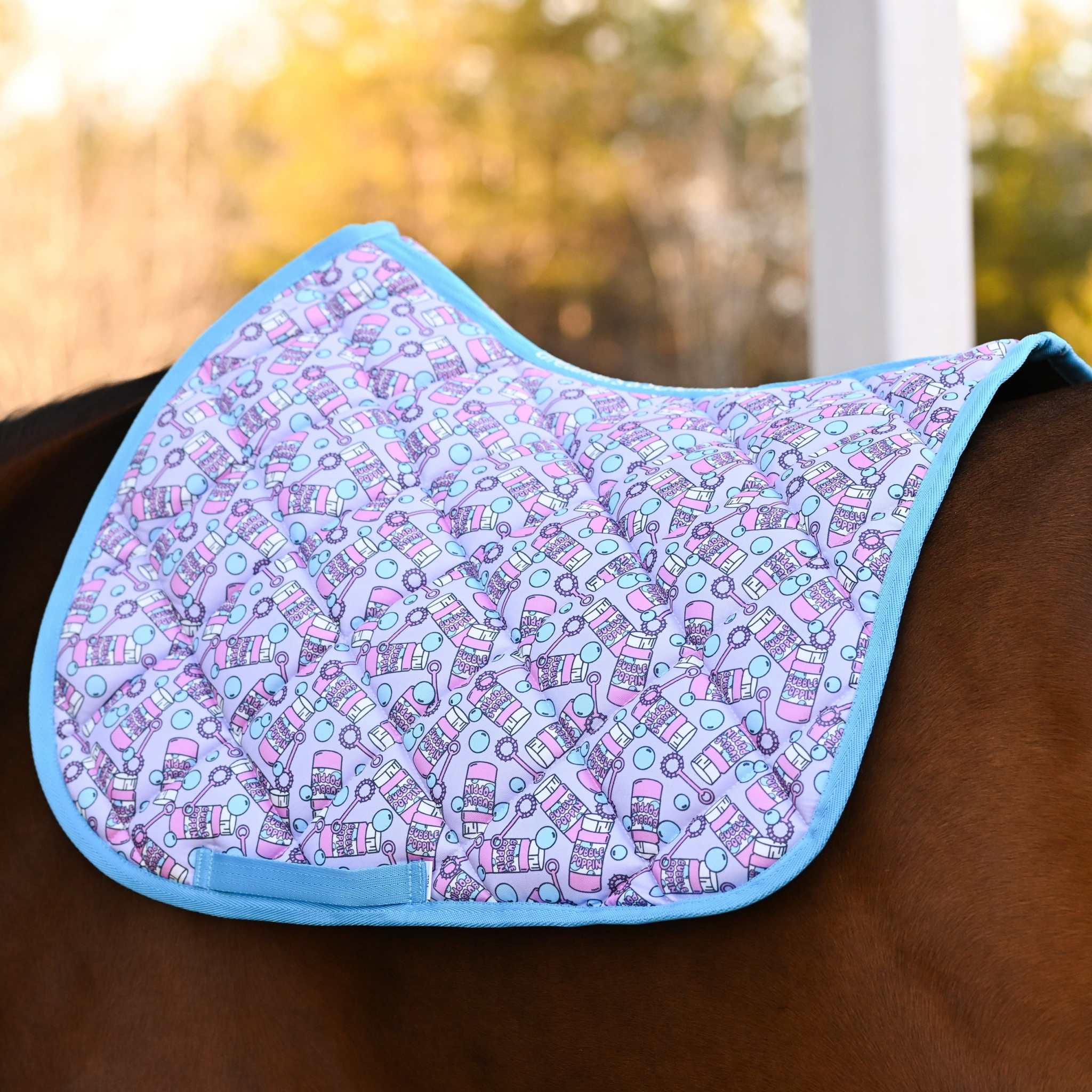 Dreamers & Schemers Bubble Rap Saddle Pad – patterned saddle pad, equestrian gift, horseback riding gear from Dreamers & Schemers Saddle Pads