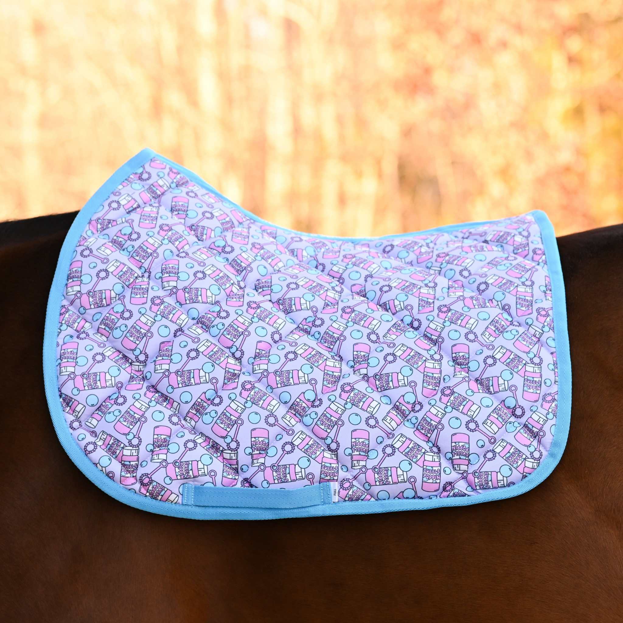 Dreamers & Schemers Bubble Rap Saddle Pad – patterned saddle pad, equestrian gift, horseback riding gear from Dreamers & Schemers Saddle Pads