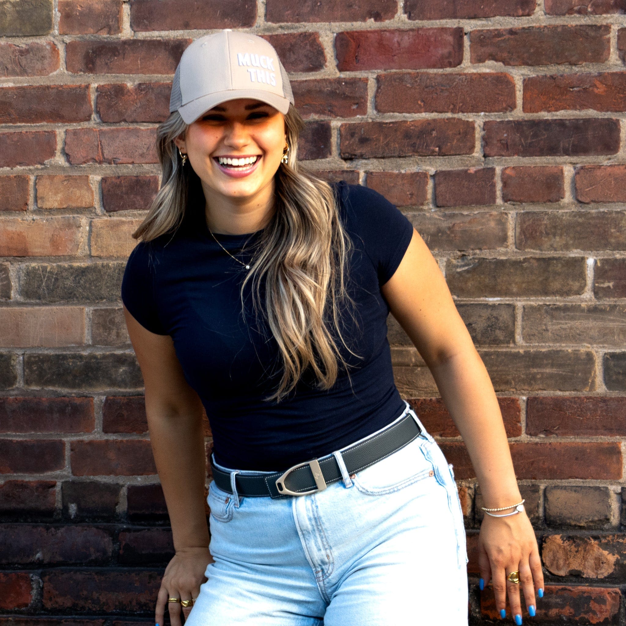 ManeJane Belt Buckle Up! Stirrup Belt Buckle equestrian boot socks boot socks thin socks riding socks pattern socks tall socks funny socks knee high socks horse socks horse show socks