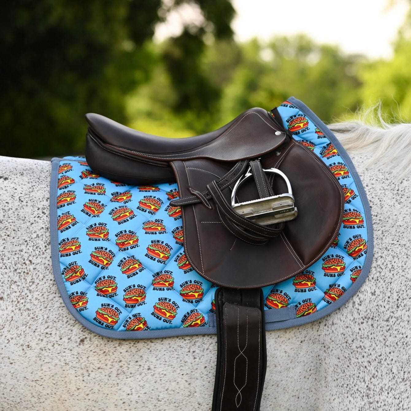Dreamers & Schemers Buns Out Saddle Pad – patterned saddle pad, equestrian gift, horseback riding gear from Dreamers & Schemers Saddle Pads