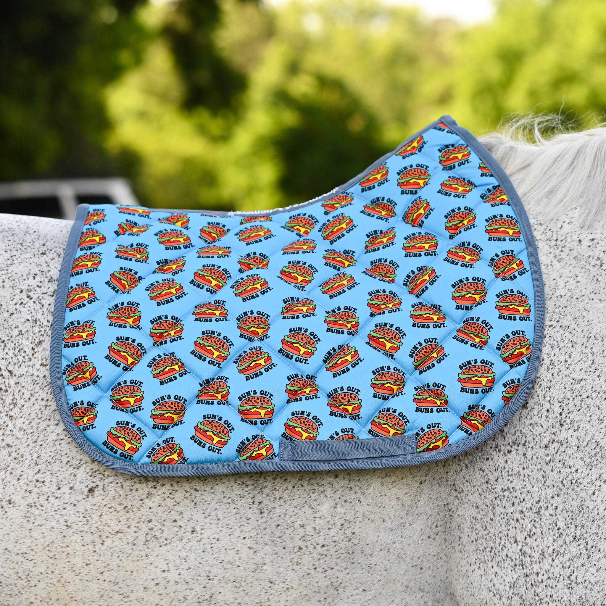 Dreamers & Schemers Buns Out Saddle Pad – patterned saddle pad, equestrian gift, horseback riding gear from Dreamers & Schemers Saddle Pads