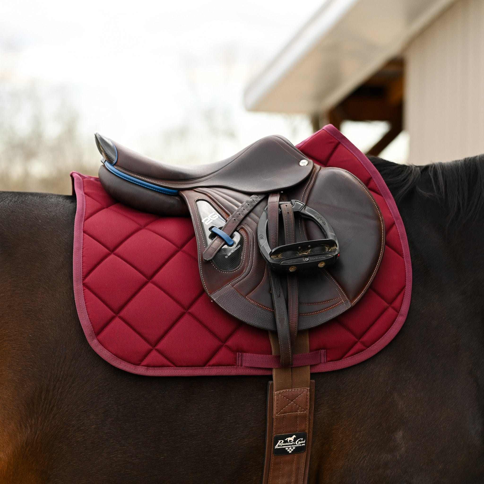 Dreamers & Schemers Burgundy Saddle Pad – patterned saddle pad, equestrian gift, horseback riding gear from Dreamers & Schemers Saddle Pads