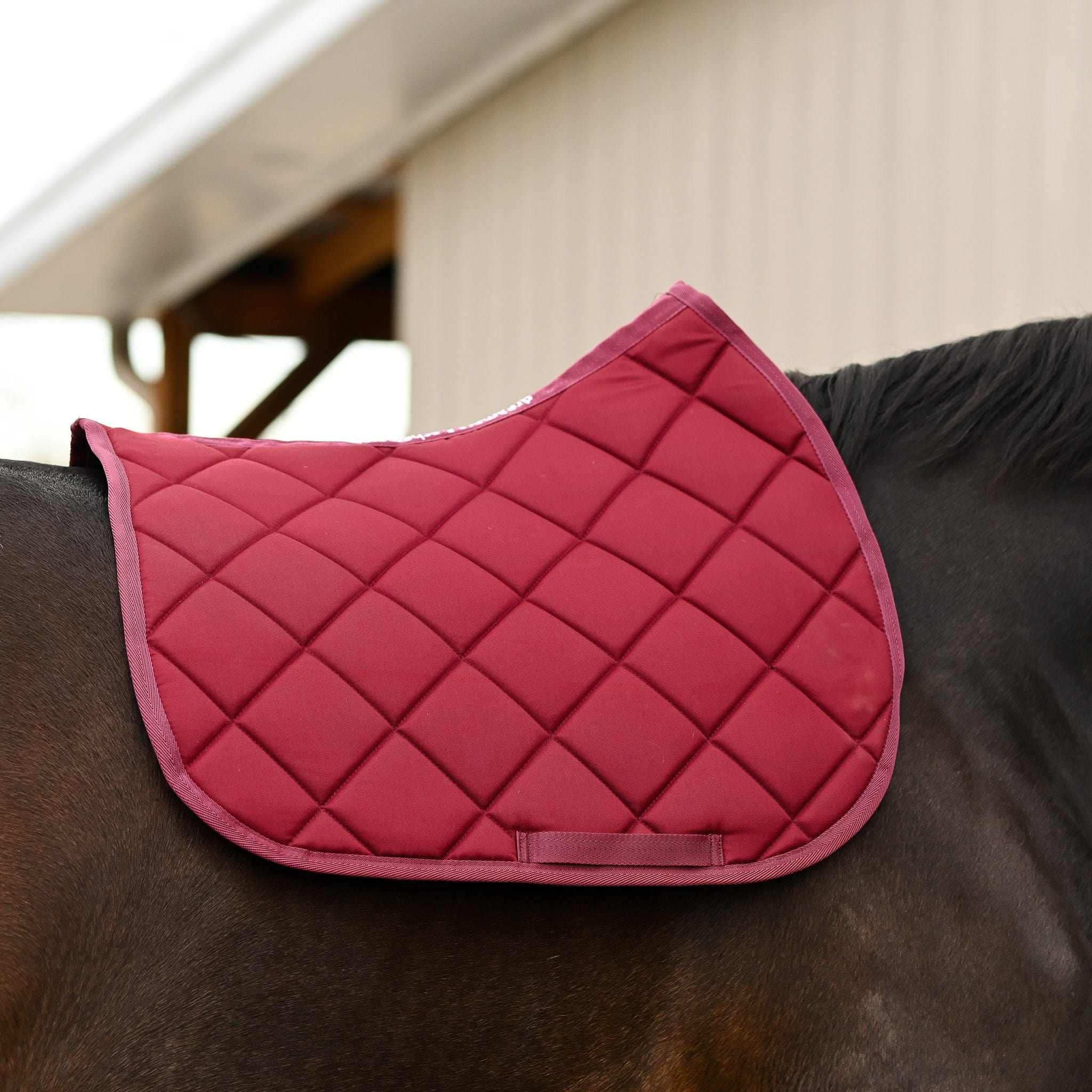 Dreamers & Schemers Burgundy Saddle Pad – patterned saddle pad, equestrian gift, horseback riding gear from Dreamers & Schemers Saddle Pads