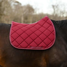 Dreamers & Schemers Burgundy Saddle Pad – patterned saddle pad, equestrian gift, horseback riding gear from Dreamers & Schemers Saddle Pads