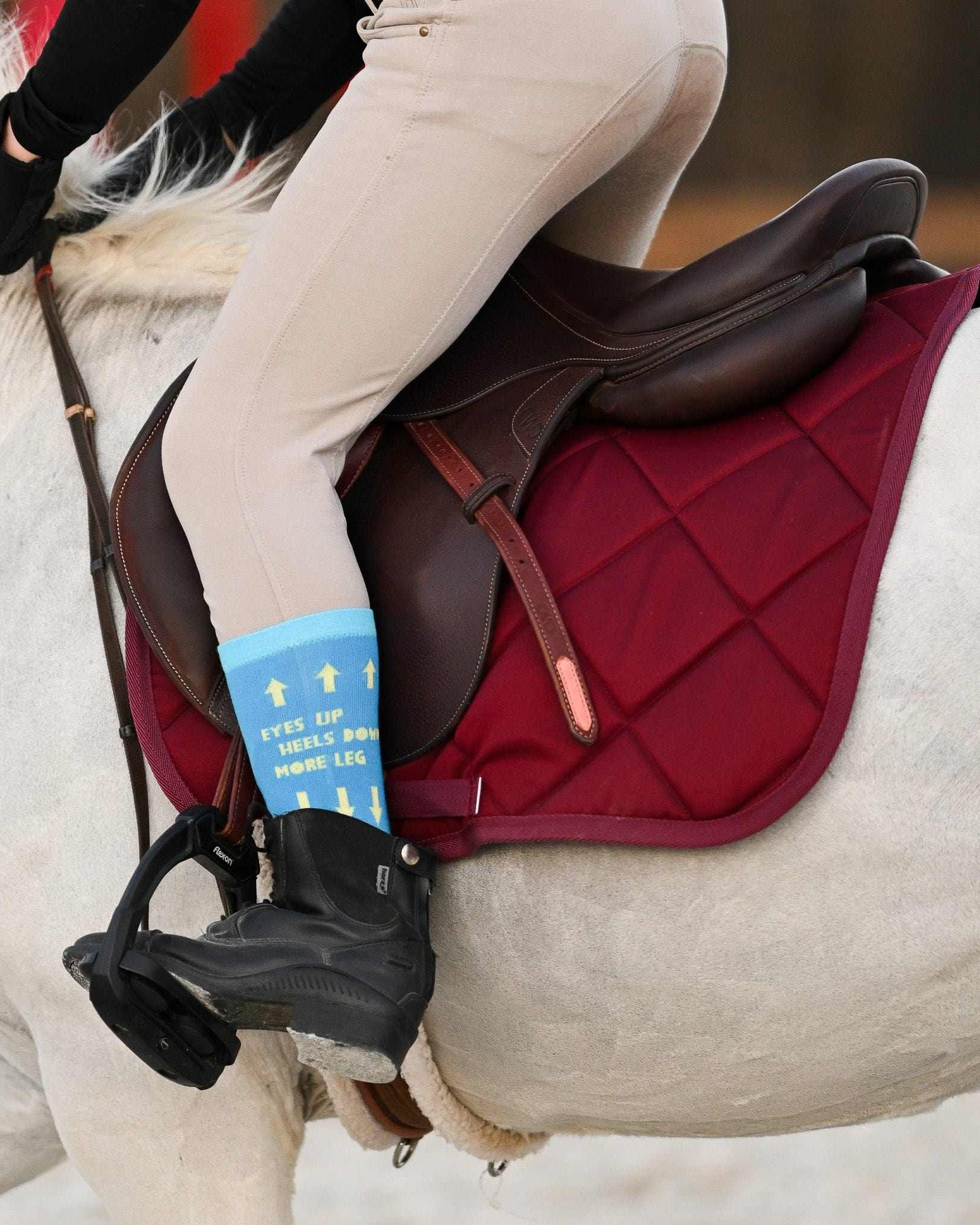 Dreamers & Schemers Burgundy Saddle Pad – patterned saddle pad, equestrian gift, horseback riding gear from Dreamers & Schemers Saddle Pads